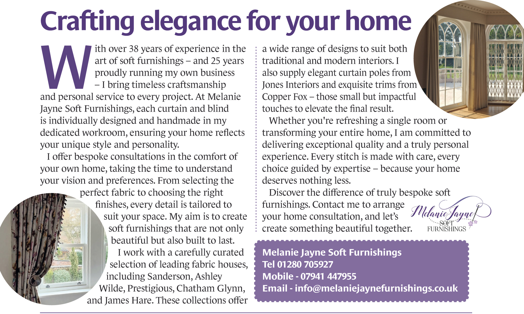 Melanie Jayne Furnishings Dec25Jan26